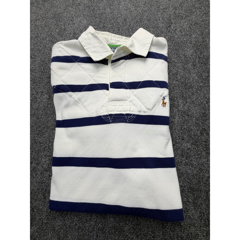 Polo Ralph Lauren Stripe Polo Shirt Cotton L Rugby - Picture 9 of 10